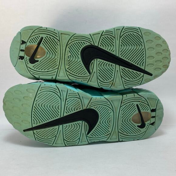 NIKE AIR "More Uptempo" (GS) Light Aqua/Black/White Shoes Size 7Y - Picture 6 of 11